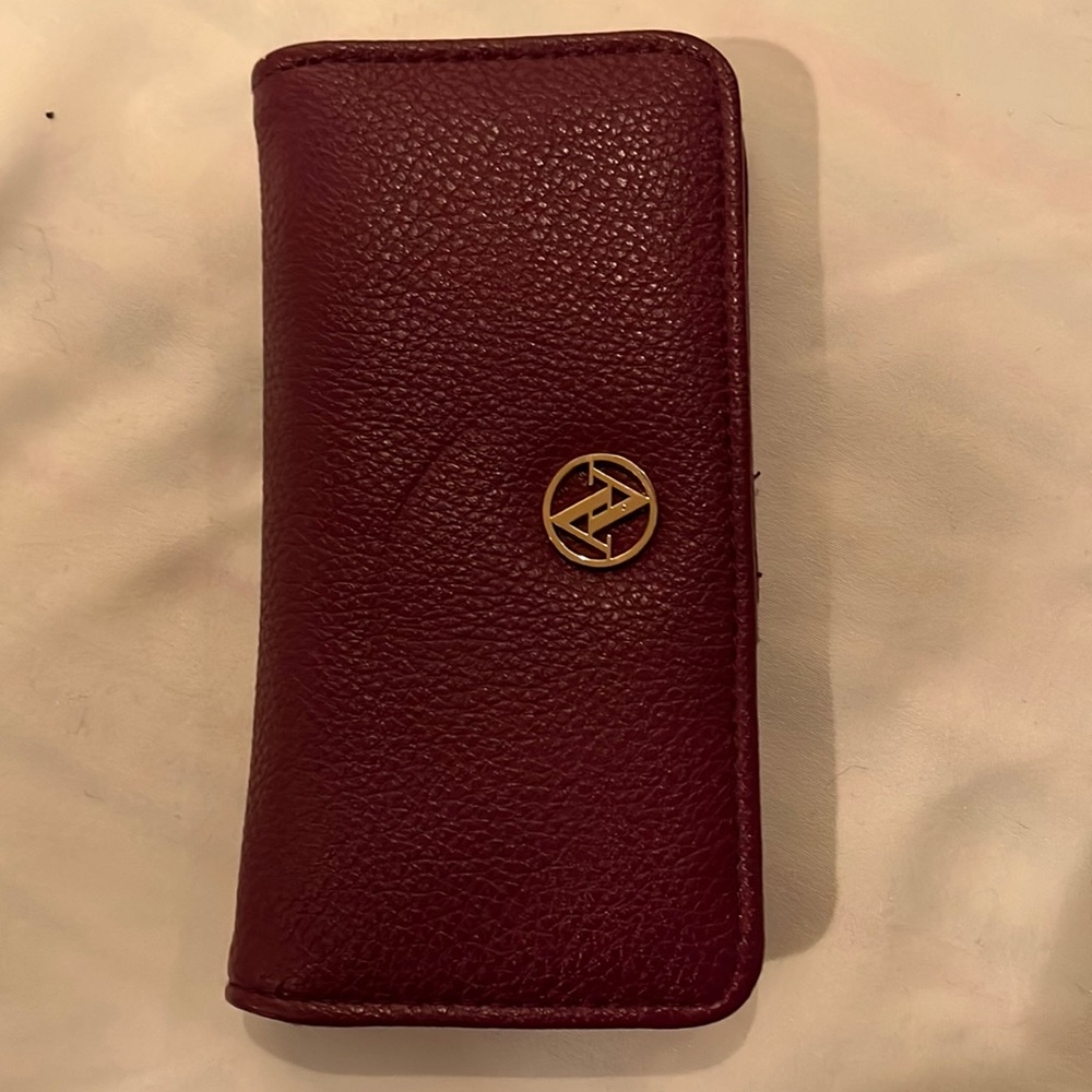 Leather cell phone wallet